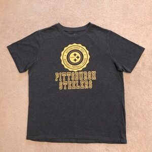 Pittsburgh Steelers Graphic Tee Adult Size XL Extra Large Grey Football Fan Gear